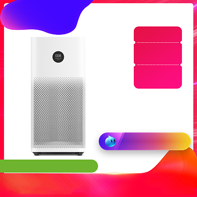 简约双十二空气净化器促销直通车背景