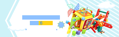 可爱玩具六一优惠免息电商banner背景