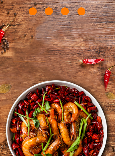 麻辣干锅美食印刷海报背景