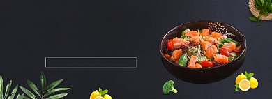 冷冻三文鱼沙拉banner背景