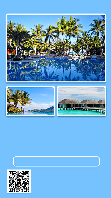 简洁东南亚一周游手机海报背景