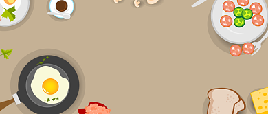 手绘卡通小清新美味食物促销广告微信公众号素材图片背景