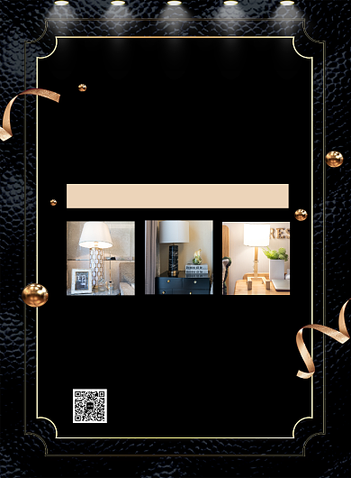 大气黑金精品灯具促销海报背景