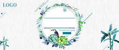 邂逅春天春季清新公众号首图背景