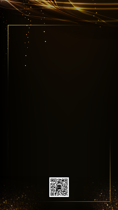 周年促销黑色大气简约金色手机海报背景