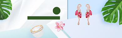 耳钉时尚潮流电商淘宝banner背景