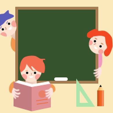 彩色手绘风开学季公众号次图背景