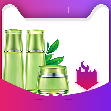 紫色调化妆品双十二打折直通车背景