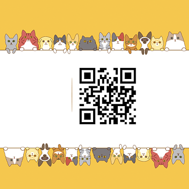宠物店关注二维码背景