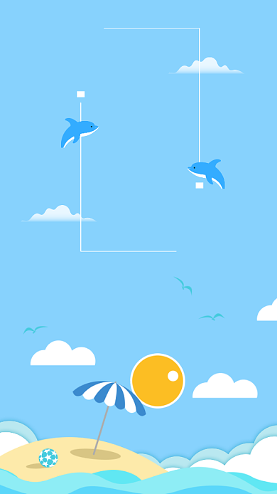 蓝色简约夏日旅游宣传海报背景