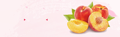 粉色水蜜桃可爱少女风banner背景