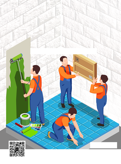 大气三维空间装修节装修广告印刷海报模板背景