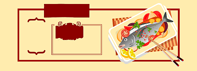 美食外卖食物鱼活动海报背景