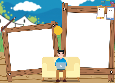 文明上网健康成长公益宣传小报背景