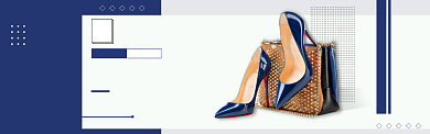 淘宝简约小清新高跟鞋banner背景