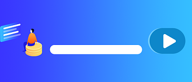 蓝色简约渐变视频公众号首图背景