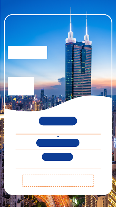 蓝色魅力深圳半自助三日游旅游海报背景