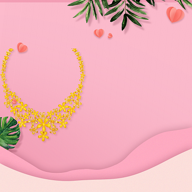 新品时尚黄金项链淘宝直通车图片背景