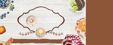 卡通下午茶50优惠券背景