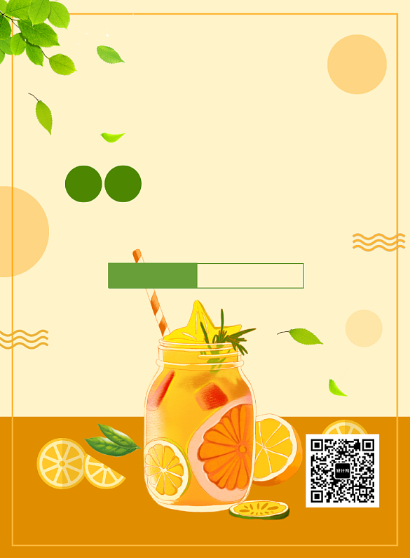 柠檬茶简约背景