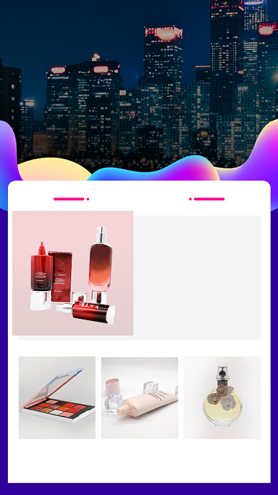 时尚彩妆化妆护肤品全球购促销商品手机海报背景