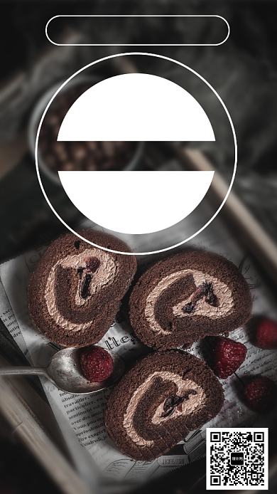 现代精美巧克力色烘焙美味美食促销手机海报背景