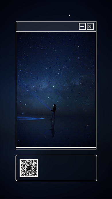 八月夏夜星空摄影简约对话框暗色日签海报背景