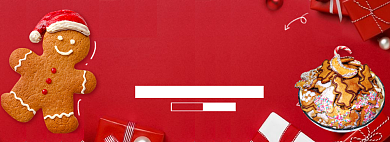 圣诞手工饼干优惠大促淘宝banner背景