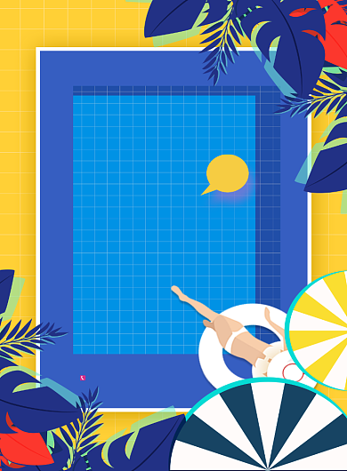 夏日避暑清凉海报背景