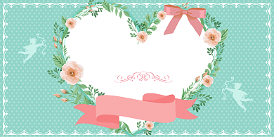 创意绿色浪漫婚礼签到处展板背景