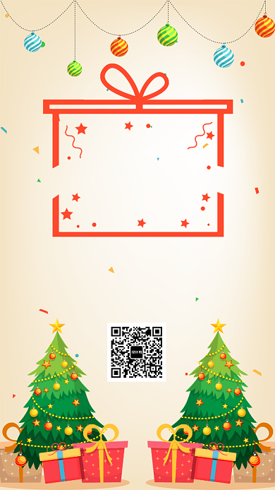 红色简约圣诞狂欢节促销宣传手机海报背景