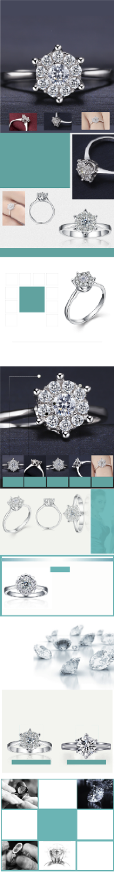 深色调新款钻石戒指详情页背景