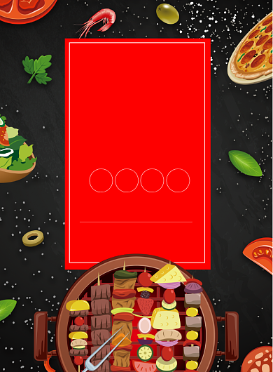 烤肉美食韩式海报背景