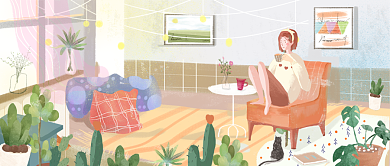 国际女青年插画公众号首图背景