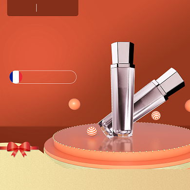 橙色金色复古优雅香水进口直通车背景