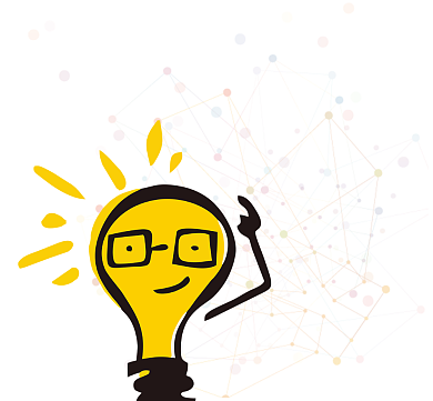 创新灯泡线条黄色简约创意朋友圈封面背景