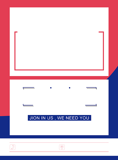 红蓝简约大气企业公司招聘广告印刷海报背景