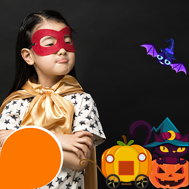 黑色橙色万圣节面具成人小孩通用直通车背景