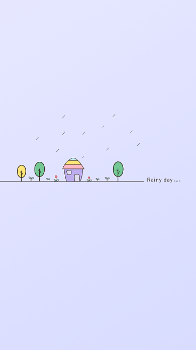 清新小插画手机壁纸背景