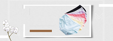 天猫女装女性纯棉内裤秋季上新优惠淘宝banner背景