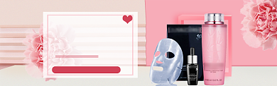 粉色母亲节护肤品淘宝banner背景