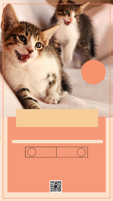 简约清新猫咪早安日签海报背景