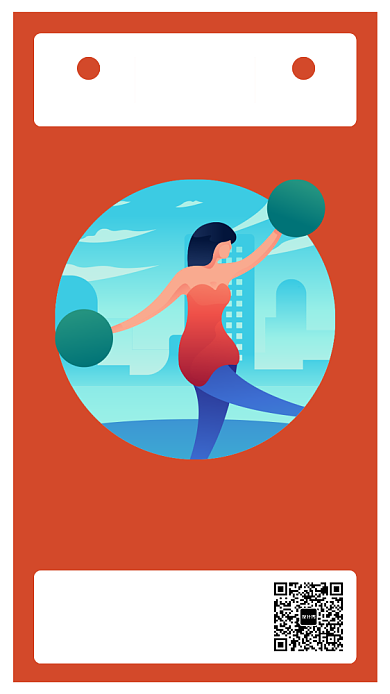 每日一签运动签大气海报背景