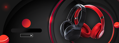 耳机淘宝电商banner图背景