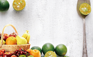 简约水果电商个人交往名片背景