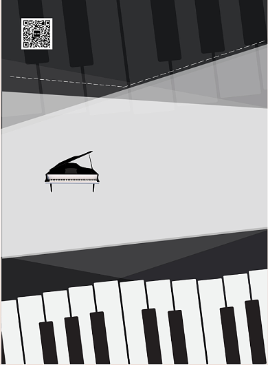 创意音乐班钢琴招生印刷海报背景