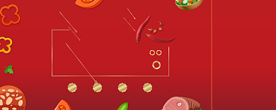 红色100元火锅优惠券背景