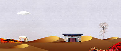 新中式金色大气磅礴地产促销广告微信公众号素材图片背景