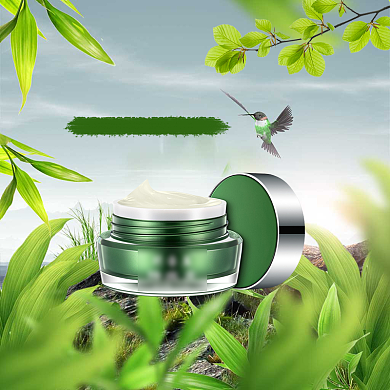 源自自然绿色护肤品牌淘宝直通车图片背景