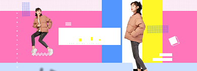 简约时尚女装淘宝banner背景